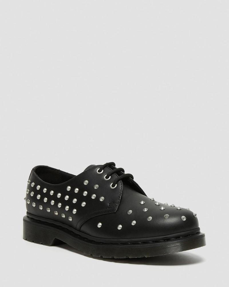 Zapatos Oxford Dr Martens 1461 Stud Wanama Cuero Mujer Negros | MX 420OKI